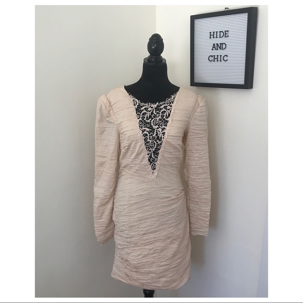 FREE PEOPLE RUCHED BODYCON MINI DRESS - Picture 2 of 7